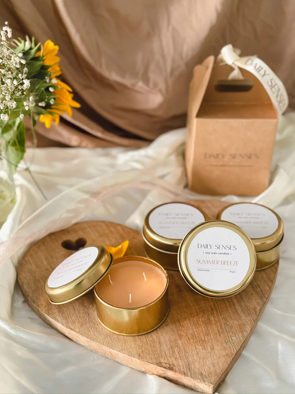 Summer Breeze Duo – 1 Aura candle + 2 Fluffs