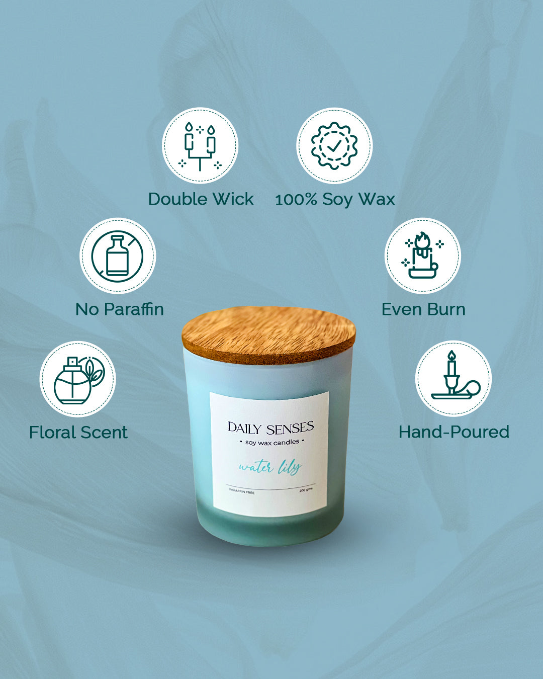 Water Lily - Soy Wax Candle